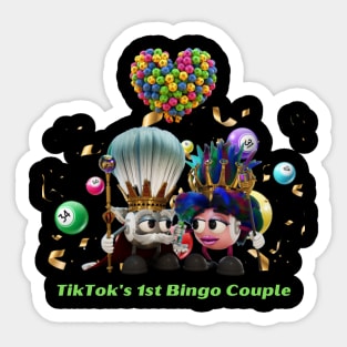 Bingo Couple Green Sticker